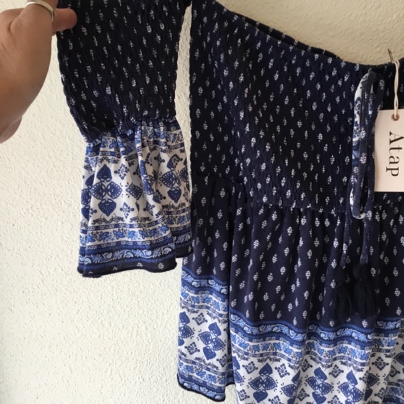 NEW! Boho Boot Barn Peasant Blouse Size Medium - Picture 6 of 11